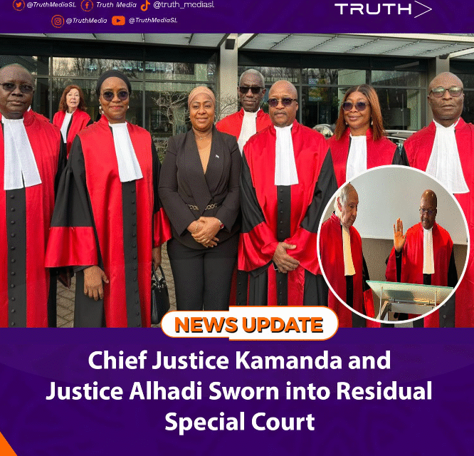 Chief Justice Kamanda and Justice Alhadi Sworn into Residual Special Court