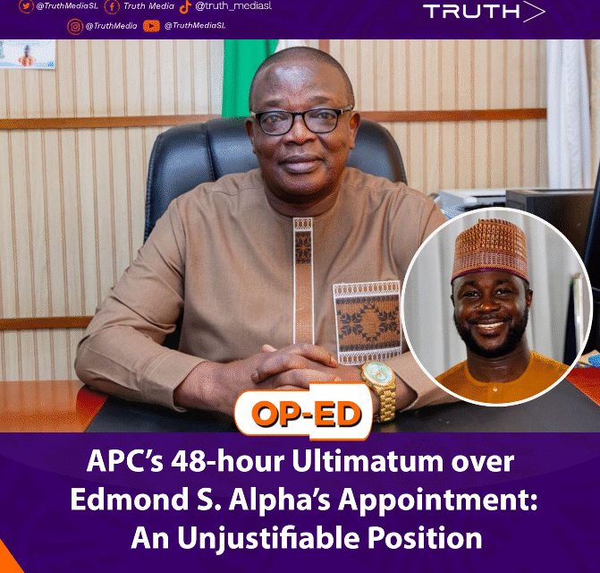 APC’s 48-hour Ultimatum over Edmond S. Alpha’s Appointment: An Unjustifiable Position
