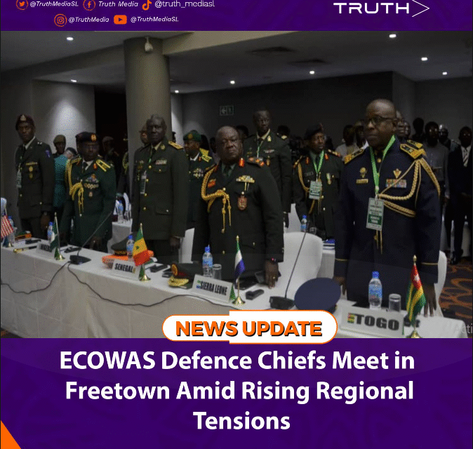 ECOWAS Defence Chiefs Meet in Freetown Amid Rising Regional Tensions