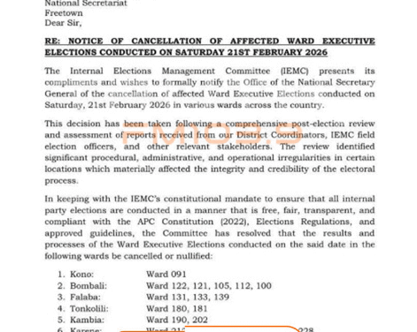 APC Cancels Ward Executive Elections in Several Districts