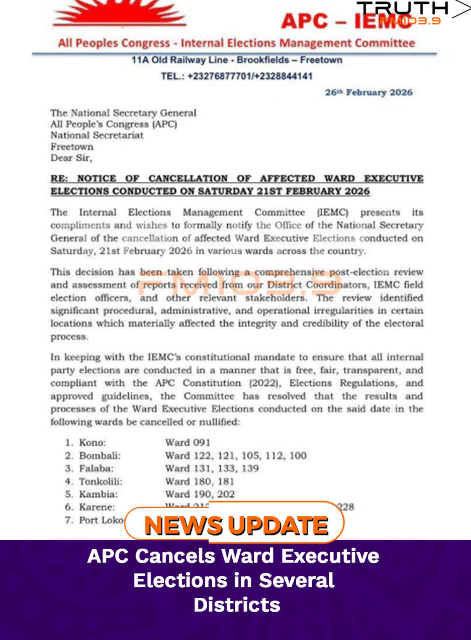 APC Cancels Ward Executive Elections in Several Districts