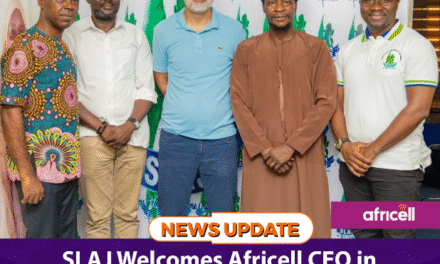 Africell CEO Pays Historic Courtesy Visit to SLAJ Secretariat