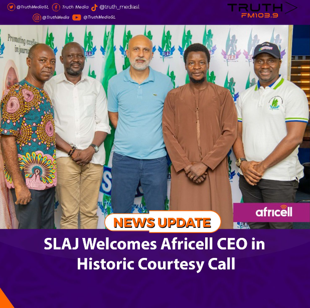 Africell CEO Pays Historic Courtesy Visit to SLAJ Secretariat