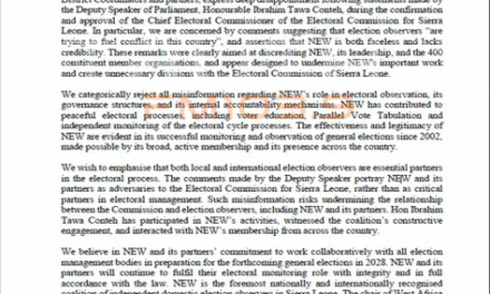 Civil Society Groups Defend National Election Watch Against Parliamentary Criticism