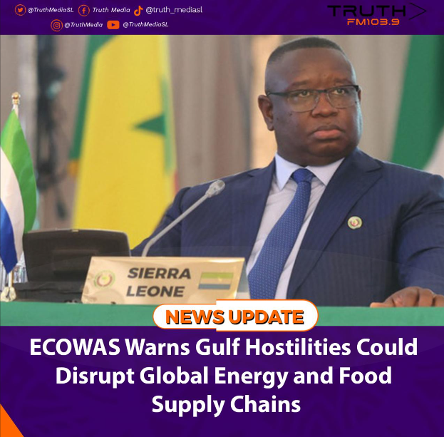 ECOWAS Warns Gulf Hostilities Could Disrupt Global Energy and Food Supply Chains