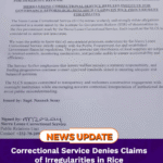 Correctional Service Denies Claims of Irregularities in Rice Procurement
