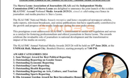 SLAJ and IMC Launch Maiden National Media Awards