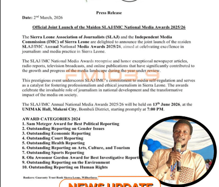 SLAJ and IMC Launch Maiden National Media Awards