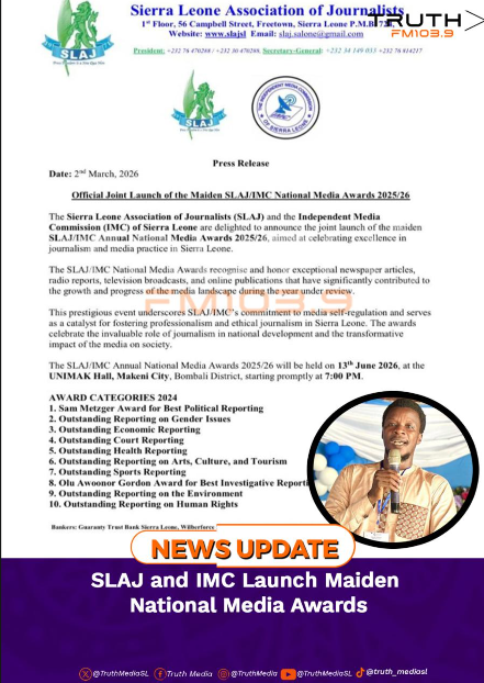 SLAJ and IMC Launch Maiden National Media Awards