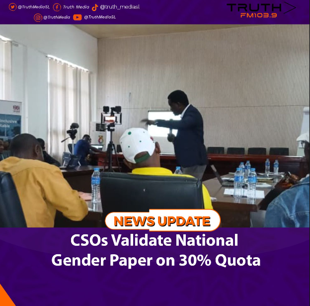 CSOs Validate National Gender Paper on 30% Quota