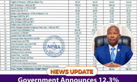 Government Announces 12.3% Fuel Price Increase