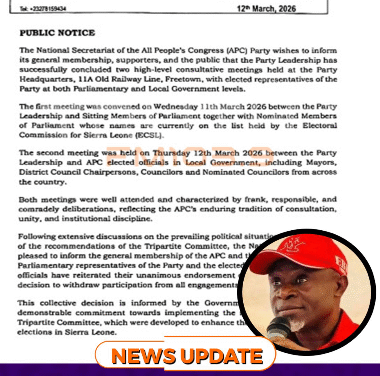 APC Leaders and Elected Officials Endorse Party Leadership’s Boycott Decision