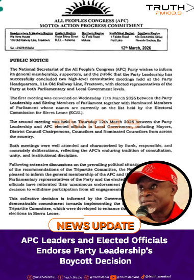 APC Leaders and Elected Officials Endorse Party Leadership’s Boycott Decision