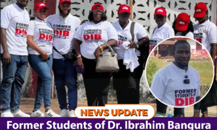 Former Students of Dr. Ibrahim Bangura Take ‘Sunakati’, Including 800 Bags of Rice and Cash to Port Loko and Kambia