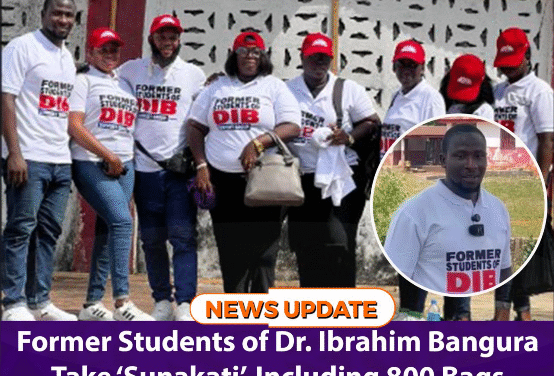 Former Students of Dr. Ibrahim Bangura Take ‘Sunakati’, Including 800 Bags of Rice and Cash to Port Loko and Kambia