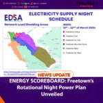 ENERGY SCOREBOARD: Freetown’s Rotational Night Power Plan Unveiled