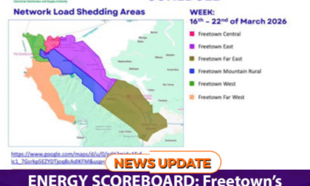 ENERGY SCOREBOARD: Freetown’s Rotational Night Power Plan Unveiled
