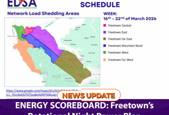 ENERGY SCOREBOARD: Freetown’s Rotational Night Power Plan Unveiled