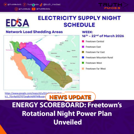 ENERGY SCOREBOARD: Freetown’s Rotational Night Power Plan Unveiled