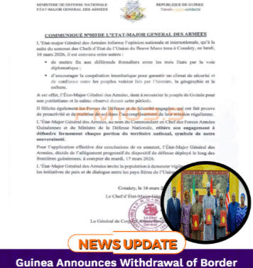 Mano River Union Summit: Guinea Announces Withdrawal of Border Troops from Sierra Leone and Liberia Borders