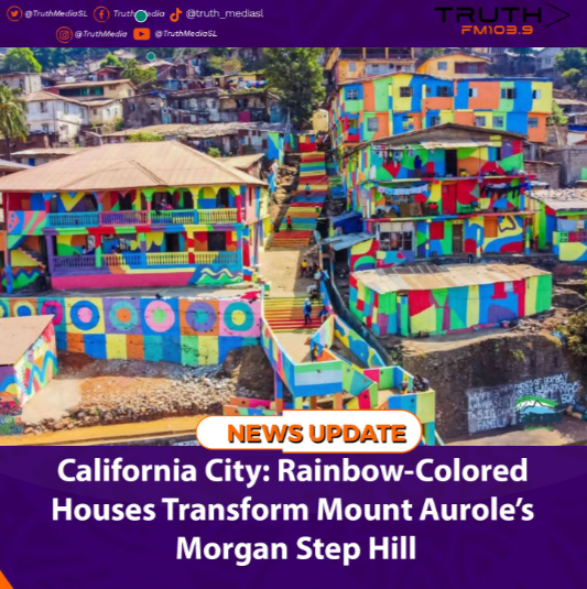 California City: Rainbow-Colored Houses Transform Mount Aurole’s Morgan Step Hill