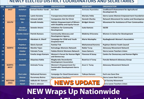 NEW Wraps Up Nationwide District-Level Elections with High Voter Turnout