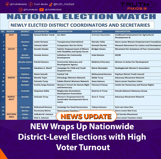 NEW Wraps Up Nationwide District-Level Elections with High Voter Turnout