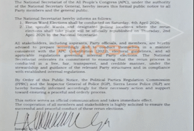 APC to Rerun Ward Elections on April 4