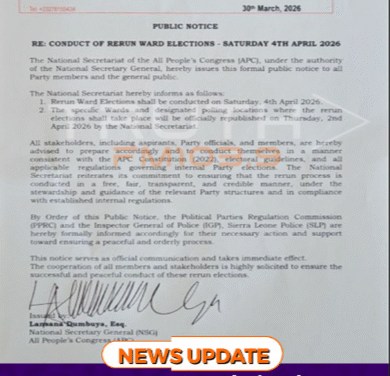 APC to Rerun Ward Elections on April 4