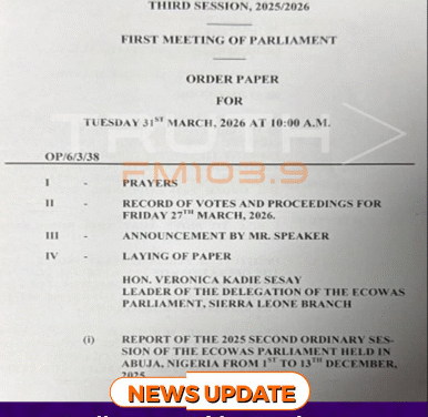 Parliament Tables Motion to Investigate National Elections Watch