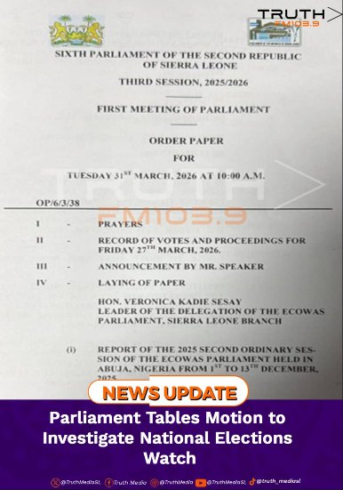 Parliament Tables Motion to Investigate National Elections Watch