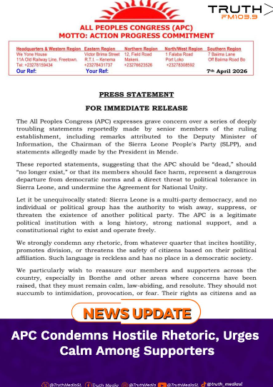 APC Condemns Hostile Rhetoric, Urges Calm Among Supporters