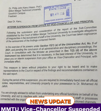 MMTU Vice-Chancellor Suspended Over Recruitment Irregularities