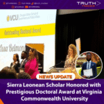 Sierra Leonean Scholar Honored with Prestigious Doctoral Award at Virginia Commonwealth University