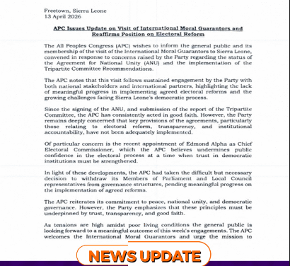 APC Welcomes International Mission, Reaffirms Push for Electoral Reform