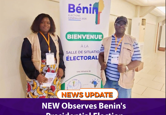NEW Observes Benin’s Presidential Election