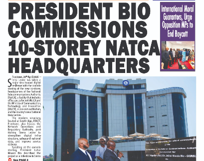 President Bio Commissions 10-Storey NatCA Headquarters