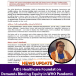 AIDS Healthcare Foundation Demands Binding Equity in WHO Pandemic Agreement
