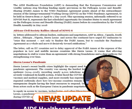 AIDS Healthcare Foundation Demands Binding Equity in WHO Pandemic Agreement