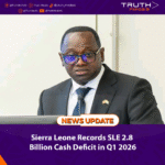 Sierra Leone Records SLE 2.8 Billion Cash Deficit in Q1 2026