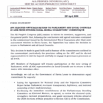 APC Ends Boycott, MPs and Councillors Return to Governance