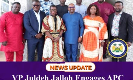 VP Juldeh Jalloh Engages APC Council Leaders, Calls for Unity Over Division