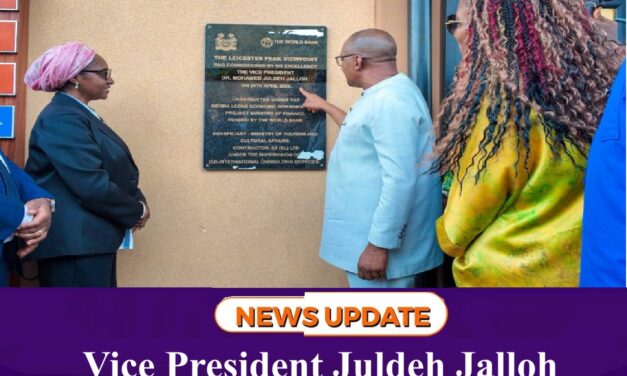 Vice President Juldeh Jalloh Commissions Leicester Peak Viewpoint
