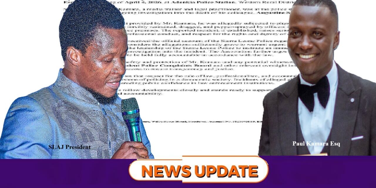 SLAJ Demands Probe into Alleged Police Assault on Lawyer and Media Trainer