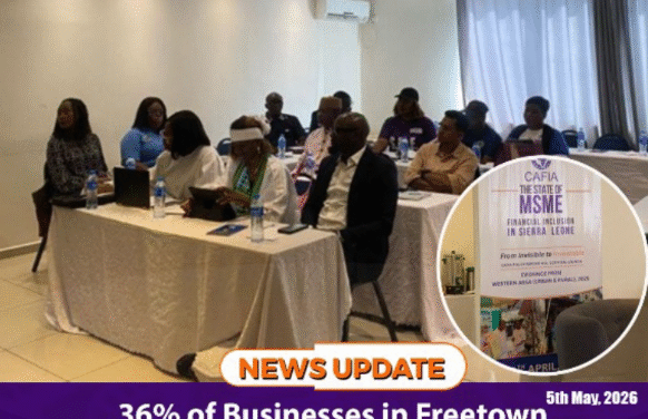 36% of Freetown Businesses Remain Unbanked, CAFIA Report Reveals