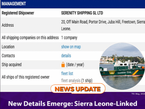 New Details Emerge: Sierra Leone-Linked Vessel at Center of Spain’s Record Drug Seizure