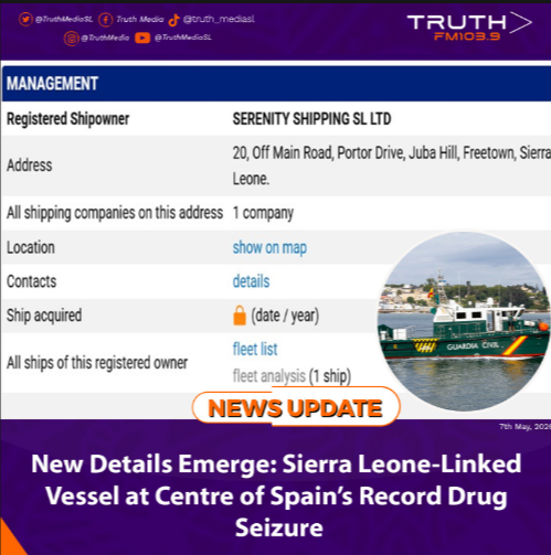 New Details Emerge: Sierra Leone-Linked Vessel at Center of Spain’s Record Drug Seizure