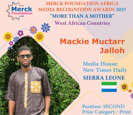 Merck Foundation Honours Sierra Leone Journalist Mackie Muctarr Jalloh