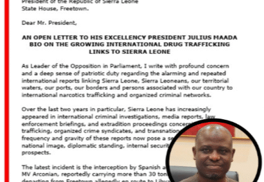Opposition Leader Concerned About Sierra Leone’s Growing Links to Global Drug Trafficking