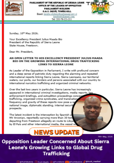 Opposition Leader Concerned About Sierra Leone’s Growing Links to Global Drug Trafficking
